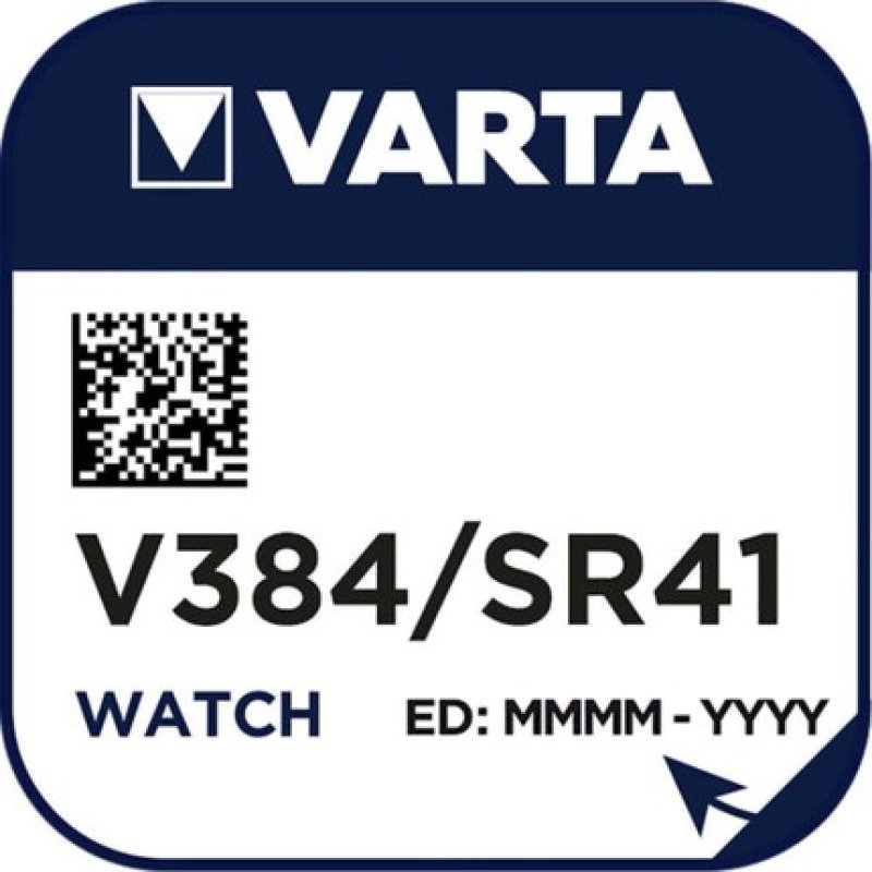 Varta Watch V384 Watch Cell Button Cell Sr 41 Sw Silver Oxide 42 Mah 1.55 V Pack Of 1