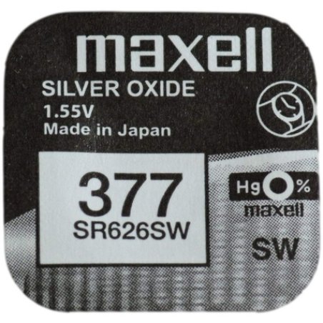 Maxell Silver Oxide Button Cell Sr626sw 24mah 1.55v 1-Pack