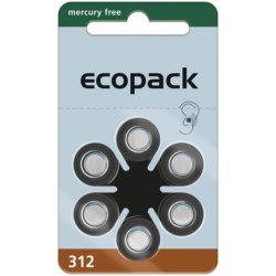Varta Ecopack Size 312 Hearing Aid Batteries 600 Count