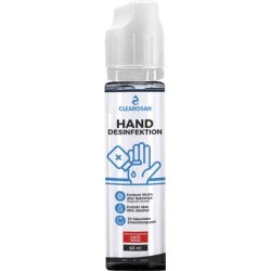 Clearosan Hand Disinfectant 60ml Bottle - 80% Alcohol, Removes 99.9% Of Bacteria, Fungicidal, Limited Virucidal, Made