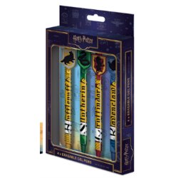 HARRY POTTER - 4 Stylos à Gel Effaçable Head Topper