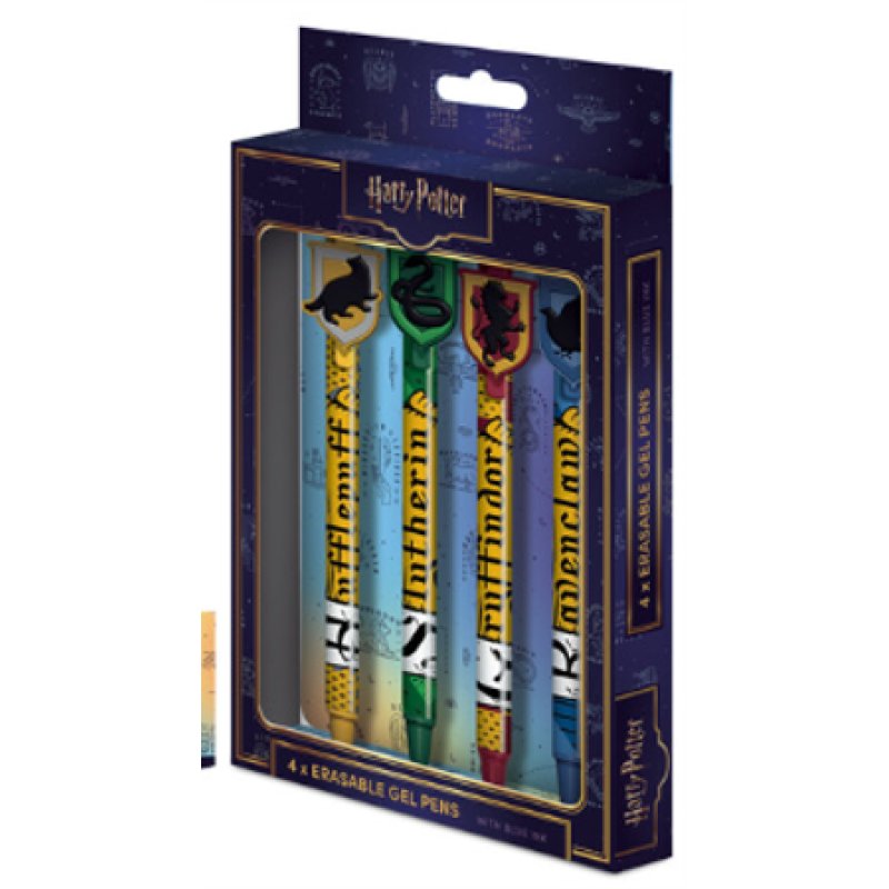 HARRY POTTER - 4 Stylos à Gel Effaçable Head Topper