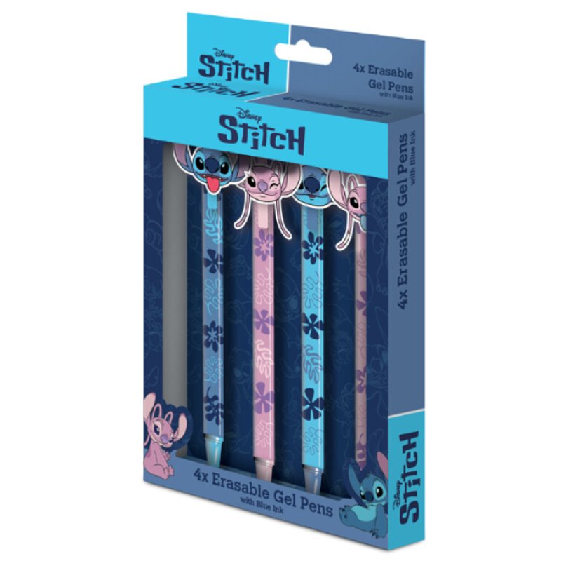 STITCH & ANGEL - 4 Stylos à Gel Effaçable Head Topper