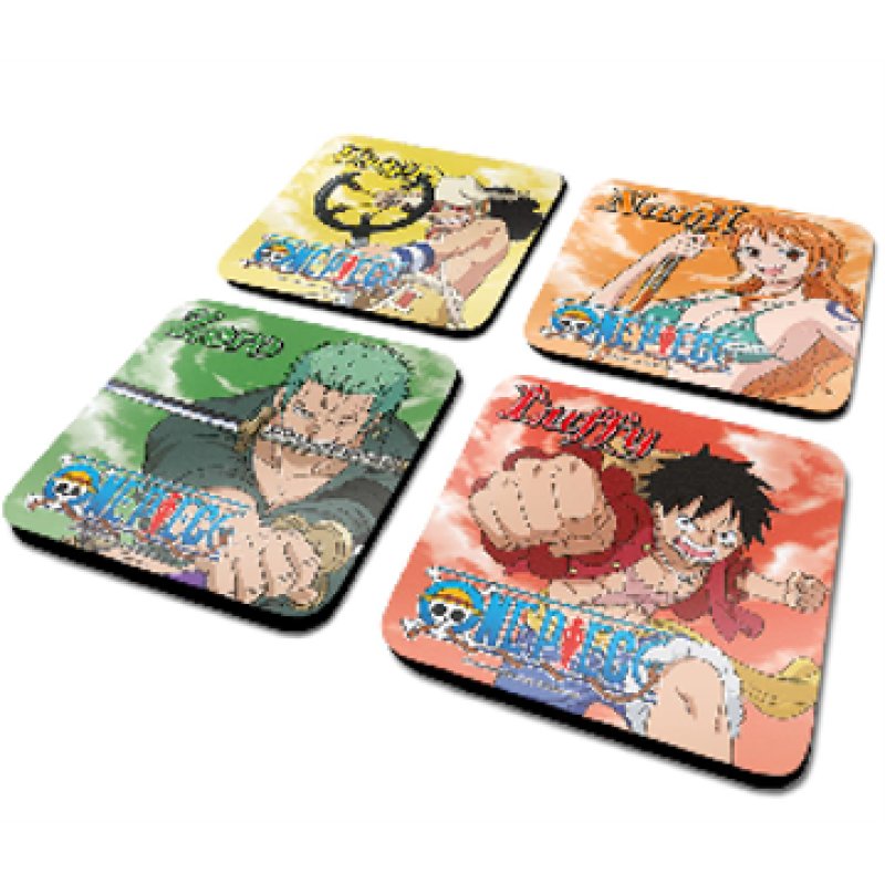 ONE PIECE - Personnages- Pack de 4 Dessous de Verre