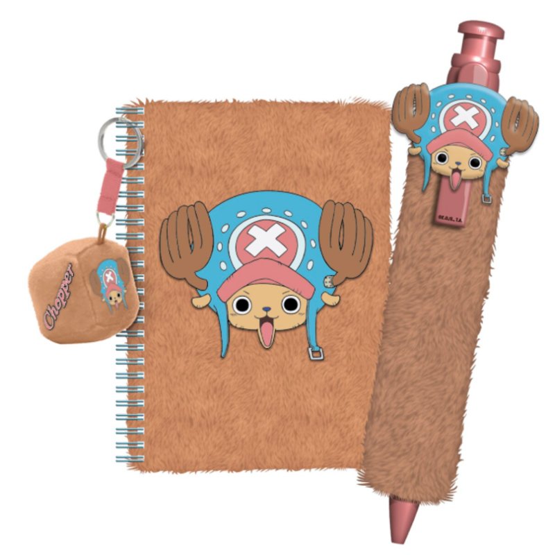 ONE PIECE - Chooper - Set Fuzzy - Notebook Stylo Porte-clé