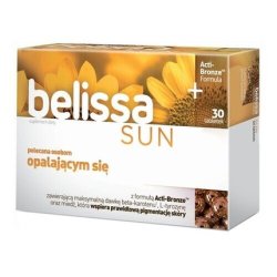 Belissa Sun Hair, Skin, Nails Supplement 30 Tablets with Beta-Carotene and Vitamins