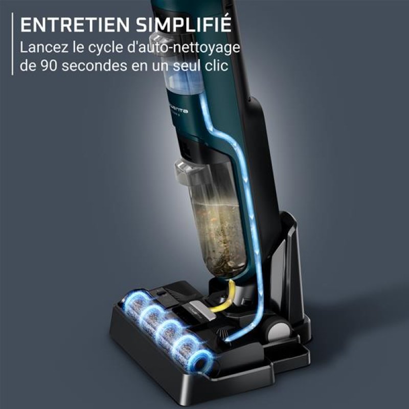 ASPI BALAI 2EN1 SANS FIL RECH ASPIRE ET NETTOIE A L'EAU 2 FILTRES