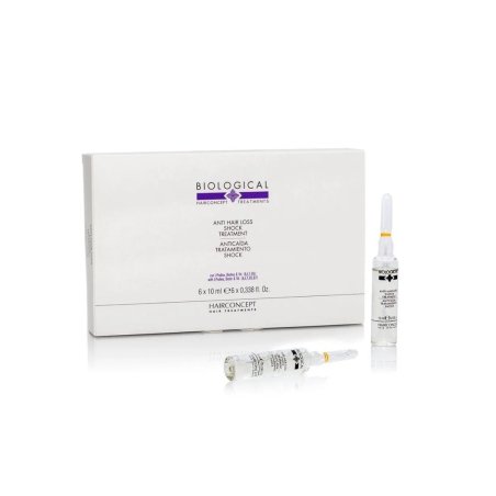 Hairconcept Professional Biological Anti-Hair Loss Shock treatment, Tratament Soc, anti-cadere a parului, 6x10ml
