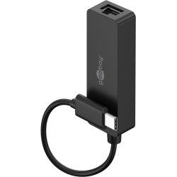 Carte Réseau Goobay USB-C vers RJ45 Gigabit (Noir)