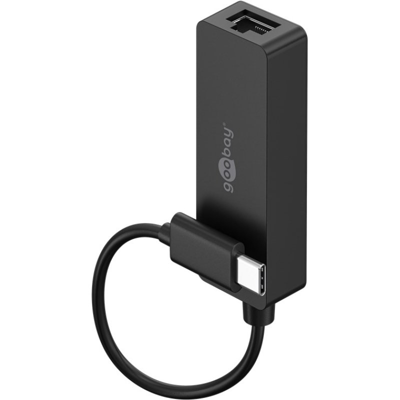 Carte Réseau Goobay USB-C vers RJ45 Gigabit (Noir)