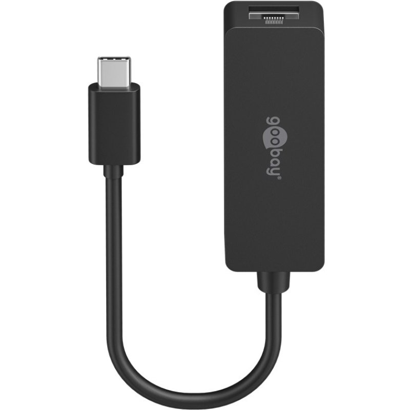 Goobay 76579 changeur de genre de câble USB-C RJ-45 Noir