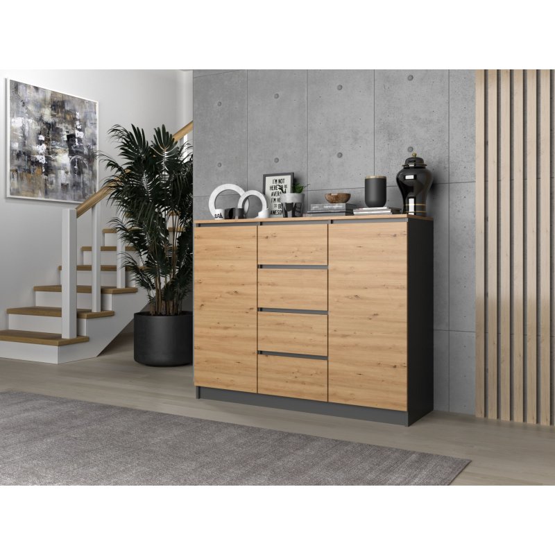 Topeshop 2D4S ANT/ART BA KPL chest of drawers