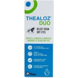 Thealoz Duo Eye Drops Hypotonic Solution for Enhanced Relief and Protection from Dry Eyes 10ml White