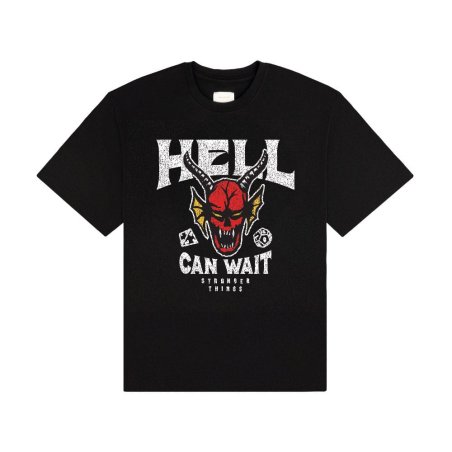 Stranger Things T-Shirt Hell Can Wait (black) Size M