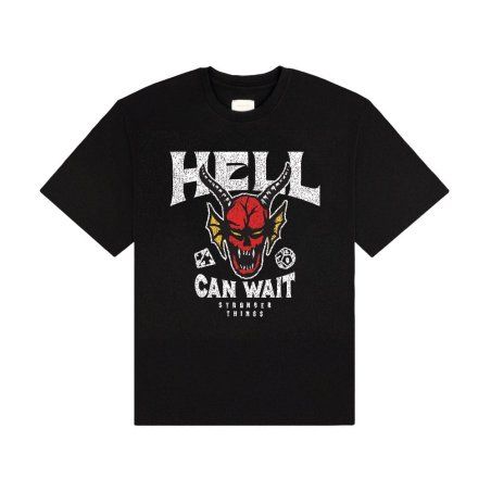 Stranger Things T-Shirt Hell Can Wait (black) Size XL