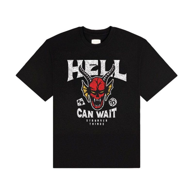 Stranger Things T-Shirt Hell Can Wait (black) Size XL