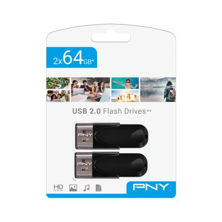PNY Attaché 4 2.0 64GB lecteur USB flash 64 Go USB Type-A Noir