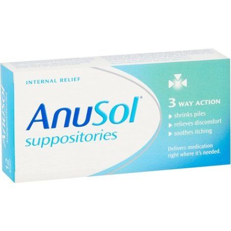 Anusol Suppositories Treatment for Hemorrhoids 12 Suppositories