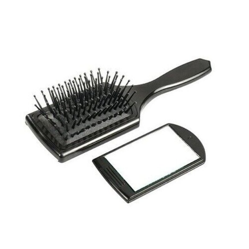Comair Mini Paddle Brush 7-Row with Removable Mirror Cushion