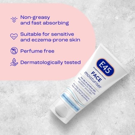 E45 Face Moisturiser Hydrating Face Cream for Long-Lasting Moisturization Lightweight Cream for Dry and Sensitive Skin