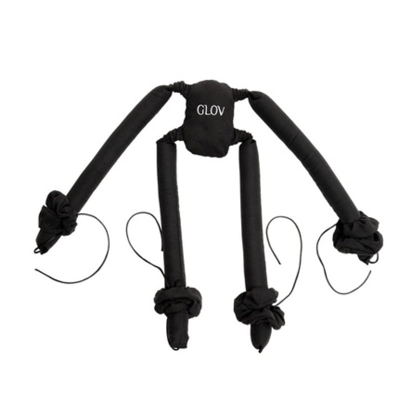 Glov Spider Set Cold Curling Rollers For Long And Medium Hair Black 4 Pieces
