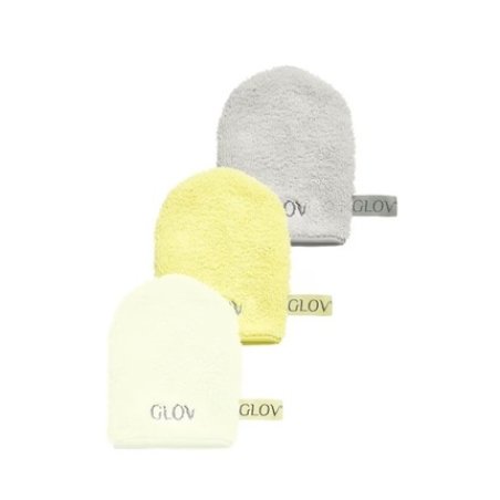 Glov Wateronly Skin Makeup Remover And Face Cleansing Glove Baby Banana Ivory Silver Stone 3 Pieces