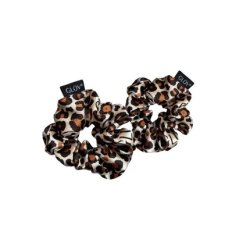 Glov Satin Scrunchies Satin Hair Ties S Cheetah 2 Pieces