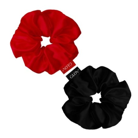 Glov Satin Scrunchies Satin Hair Ties Size Small Wineblack 2 Pieces