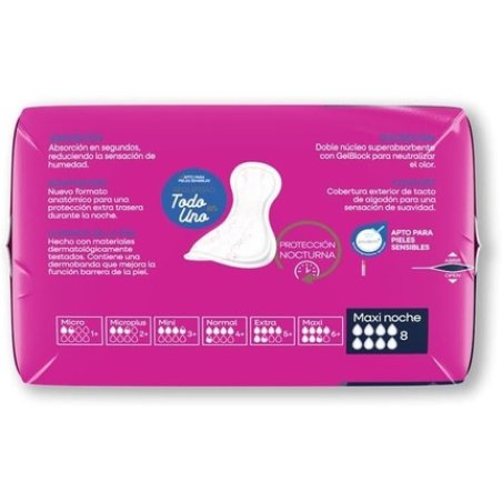Indasec Discreet Maxi Night Urine Loss Pads - Pack of 12