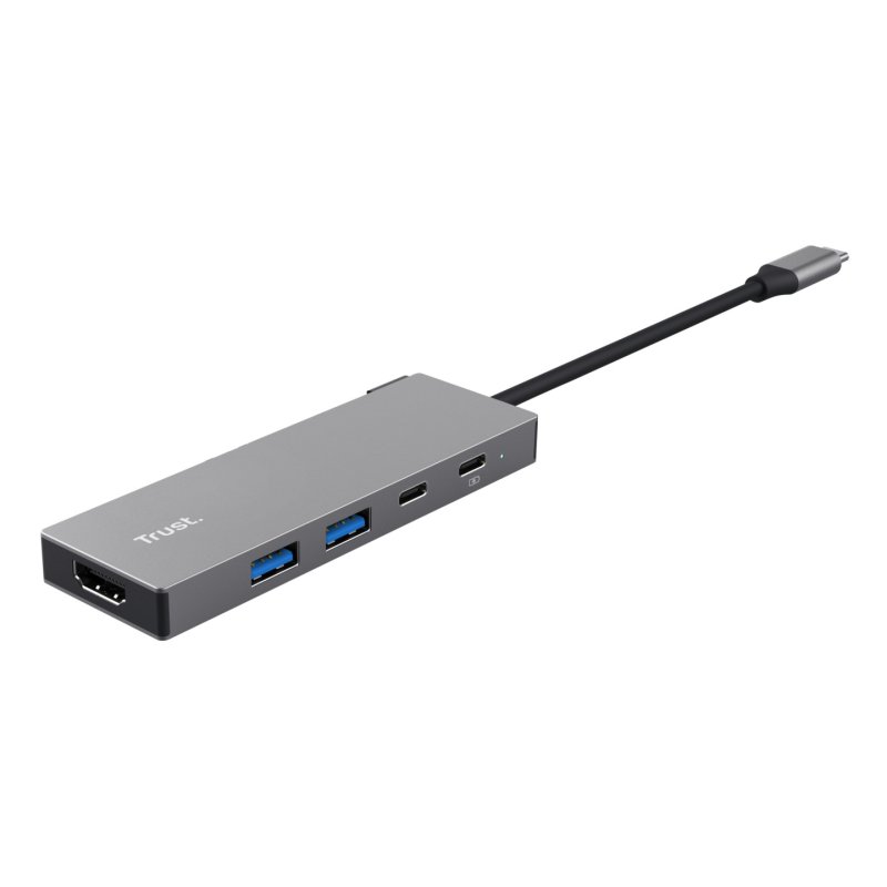 Trust 26062 hub & concentrateur USB Type-C Gris