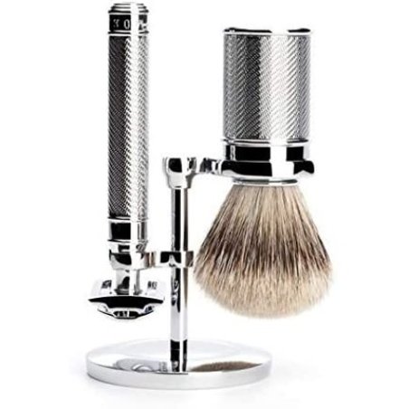 Mühle Traditional Holder for Classic Safety Razor and Shaving Brush Chrome-Plated
