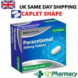 Headache Migraine Back Pain Relief Painkillers 500mg Tablets - Pack of 16