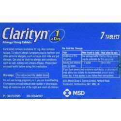 Clarityn Allergy 10mg Tablets 7 Tablets