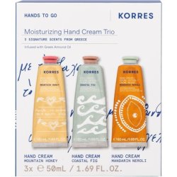Korres Moisturising Hand Cream Trio for Gifting - Coastal Fig, Mandarin, Neroli