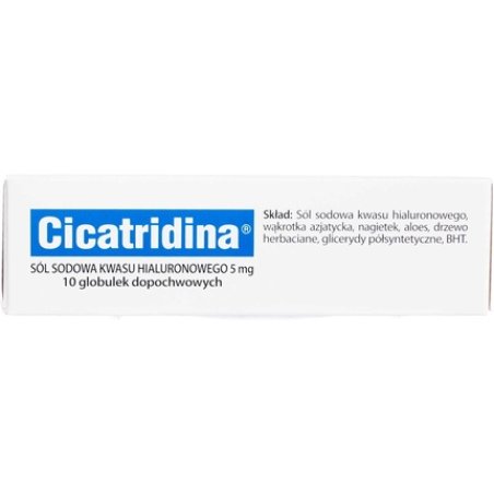 Cicatridina 10 Vaginal Oval Suppositories