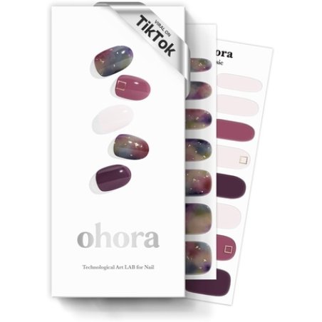 Ohora Semi-Cured Gel Nail Strips Tie-Dye - Works with Any Nail Lamp
