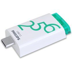 Philips USB 3.2 256GB Click Series Gen 1 USB-C lecteur USB flash 256 Go USB Type-A 3.2 Gen 1 (3.1 Gen 1) Blanc