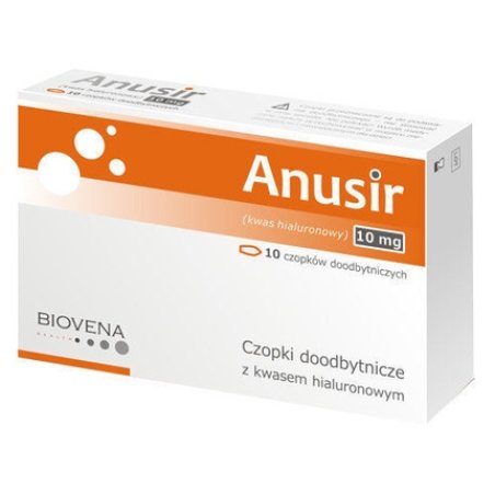 Anusir Rectal Suppositories 10 Count - Biovena Pharma Anti-Inflammatory