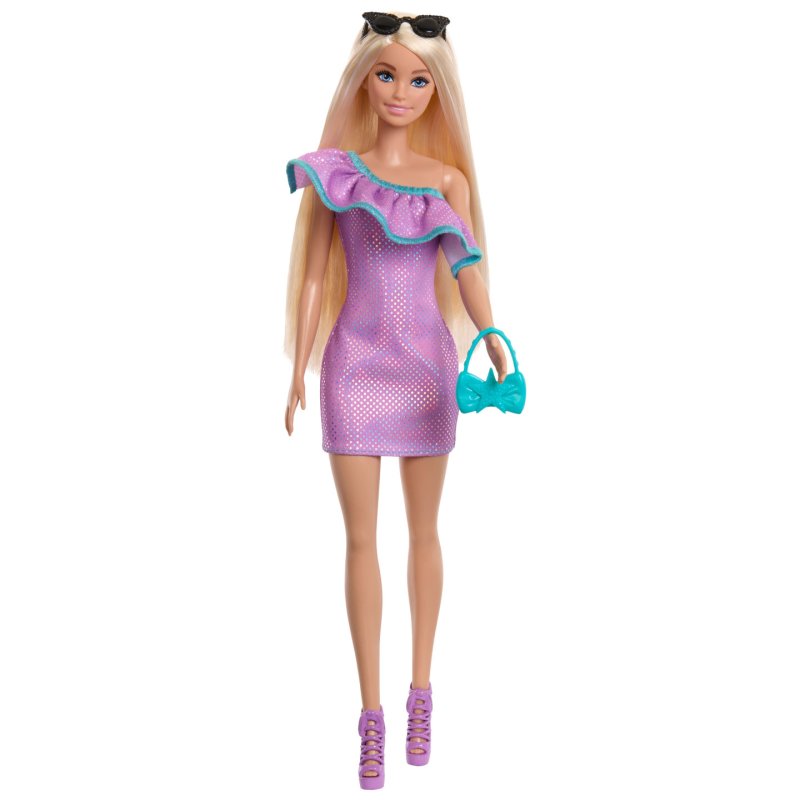 Barbie Fashion Doll with Clothes and Accessories Including Party Dresses & Purses (3 Outfits)