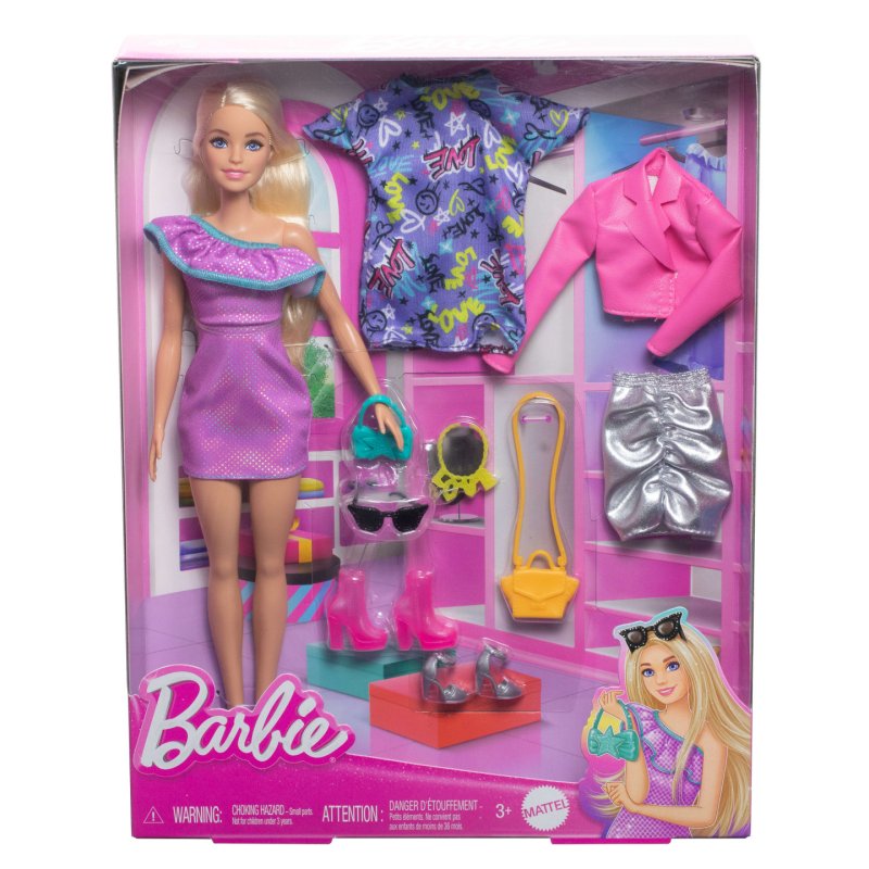 Barbie – Coffret Poupée et tenues
