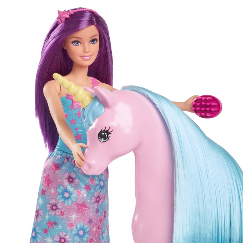 Barbie – Poupée Princesse et Licorne
