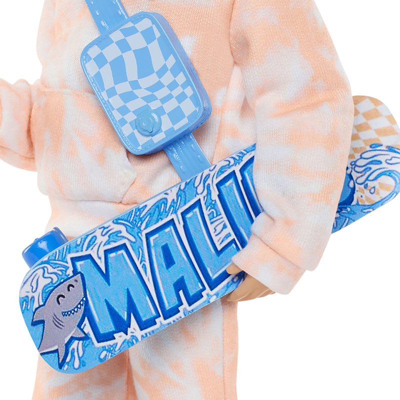 Barbie Dream Besties Ken Fashion Doll with 9 Summer & Skateboard Themed Accessories