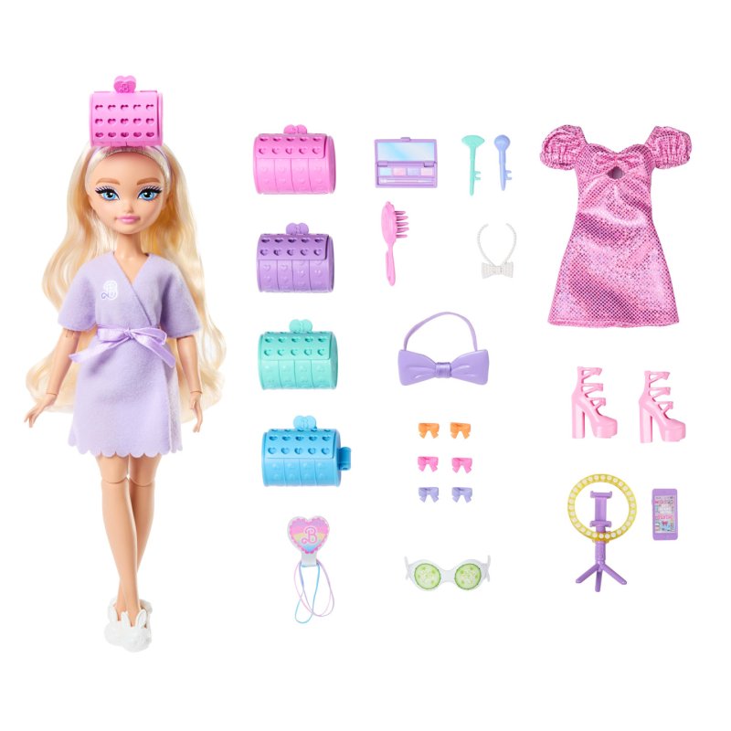 Barbie Dream GET READY WITH “Malibu” Fashion Doll with Surprise Accessories and 15 Looks