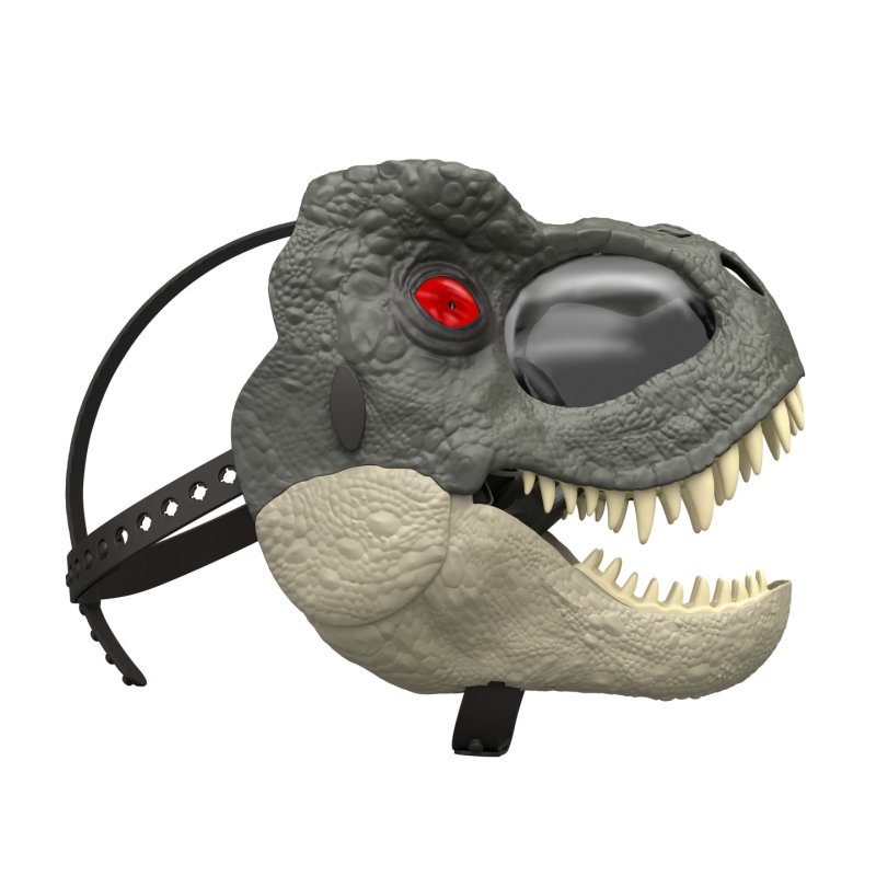 Jurassic World Rebirth T-Rex Rage N Roar Mask with LED Light Up Eyes Feature, 3 Level Effects