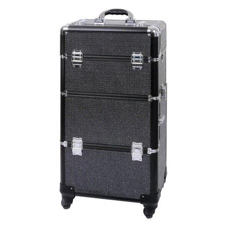 Parisax Aluminum Case Black With White Rhinestones