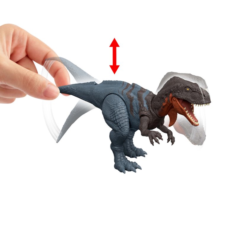 Jurassic World Wild Roar Dinosaur Figures with Attack Action, Light and Sound, Digital Scan Code