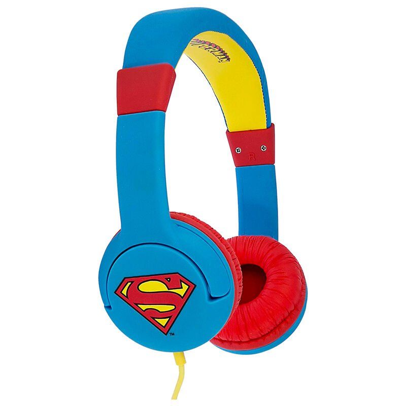 OTL Technologies DC Comics Superman Man of Steel Écouteurs Avec fil Arceau Musique Bleu, Rouge, Jaune