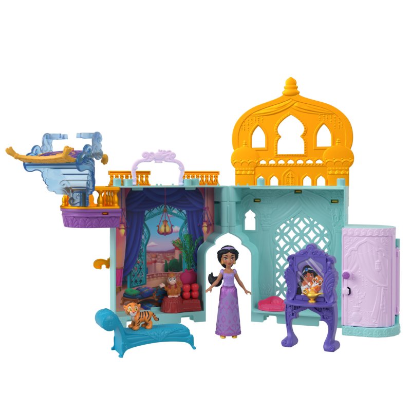 Disney Princess Jasmine Stacking Castle Doll House with Small Doll, Inspired by Disney Movie Aladdin