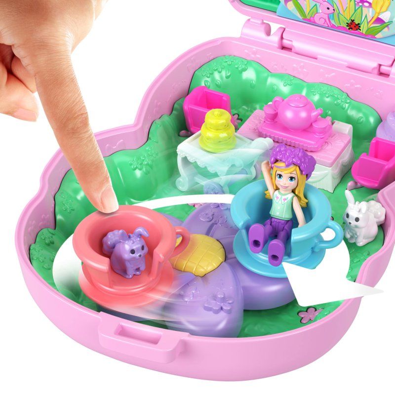 Polly Pocket Core Compact Playsets with Doll, Pet, & Accessories, Travel Toys with Surprise Reveals