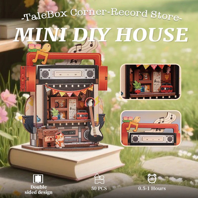 TALEBOX CORNER - Mini House Kit - Magasin de Disques - 52pc